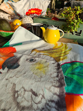 Load image into Gallery viewer, Cockatoo Hibiscus Tea Towel 100% Cotton Australian Souvenir 70cm x 50cm

