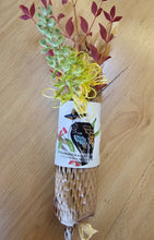 Load image into Gallery viewer, Kookaburra-tea-towel-wrapped-wildflowers
