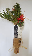 Load image into Gallery viewer, black-cockatoo-tea-towel-with-wild-flowers
