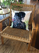 Load image into Gallery viewer, Black_Cockatoo_Cushion_Cover_Chair
