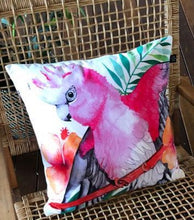 Load image into Gallery viewer, Pink_Gray_Galah_Cushion_Cover_Chair