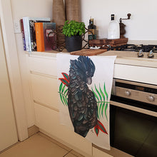 Load image into Gallery viewer, Black_Cockatoo_Tea_Towel_Kitchen
