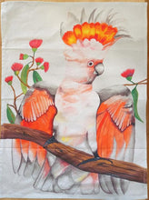 Load image into Gallery viewer, Major Mitchell Cockatoo Apricot Australian Souvenir Tea Towel 70cm x 50cm