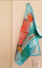 Load image into Gallery viewer, Major Mitchell Cockatoo Australian Souvenir Aqua Tea Towel 70cm x 50cm