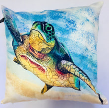 Load image into Gallery viewer, Australian Green Turtle_Cushion_Cover_oz-art_etsy
