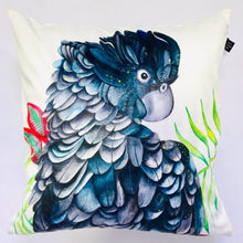 Load image into Gallery viewer, Black Cockatoo Cushion Cover 45cm x 45cm
