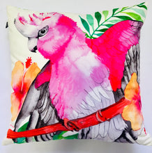 Load image into Gallery viewer, Pink_Gray_Galah_Cushion_Cover