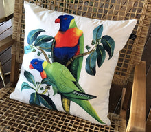 Load image into Gallery viewer, Rainbow_Lorikeet_Cushion_Cover_Chair_oz-art
