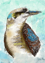 Load image into Gallery viewer, Kookaburra_2_Tea_Towel_Art
