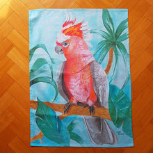 Load image into Gallery viewer, Major Mitchell Cockatoo Australian Souvenir Aqua Tea Towel 70cm x 50cm
