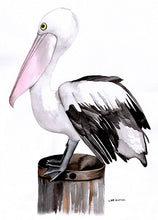 Load image into Gallery viewer, Pelican_Tea_Towel_Art
